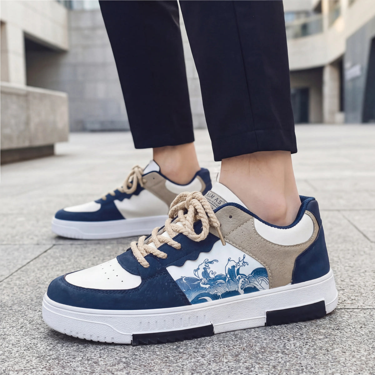 Sneaker Casual Bassa Profilo Con Lacci Per Uomini