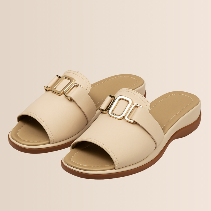 Pantofole estive da donna con zeppa