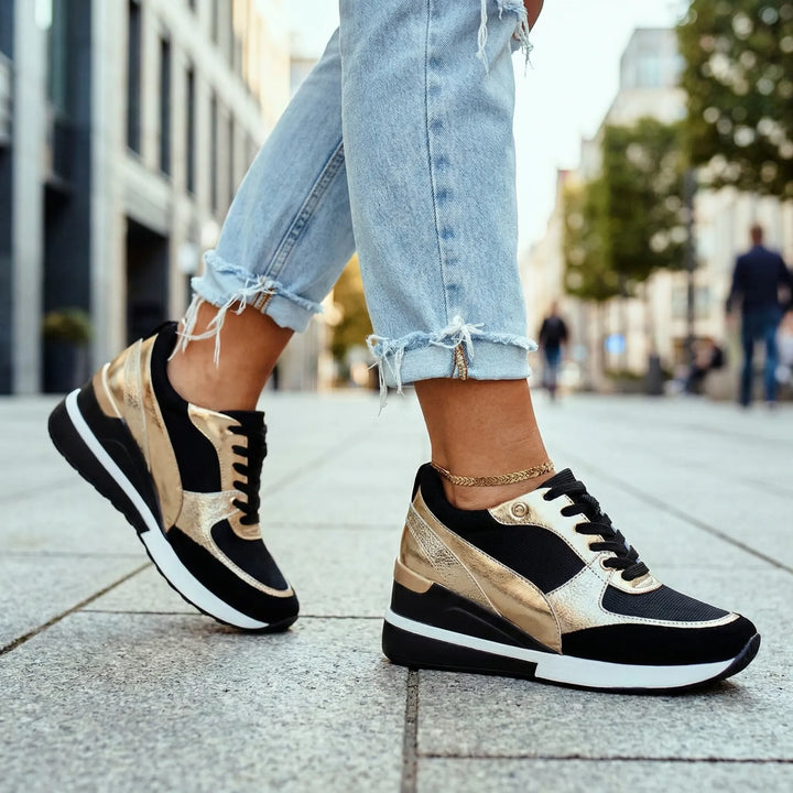 Weavelon - Wedge Platform Knit Sneaker
