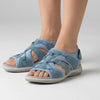 Sandaletta a Wedge con Triplo Cinghia Regolabile per Donne