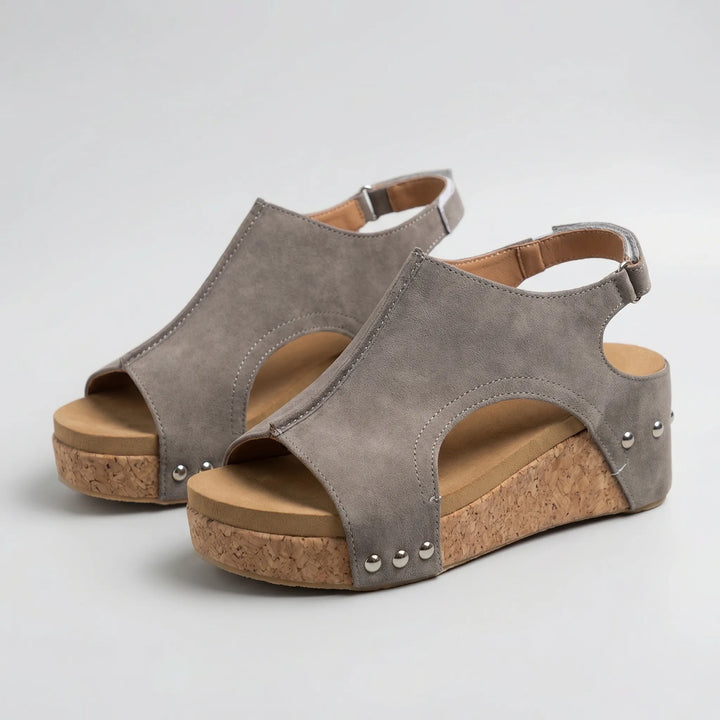 Wedriva - Open-Toe Wedge Sandal For Women
