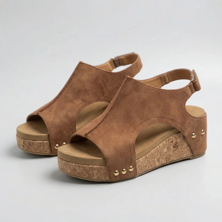 Wedriva - Open-Toe Wedge Sandal For Women