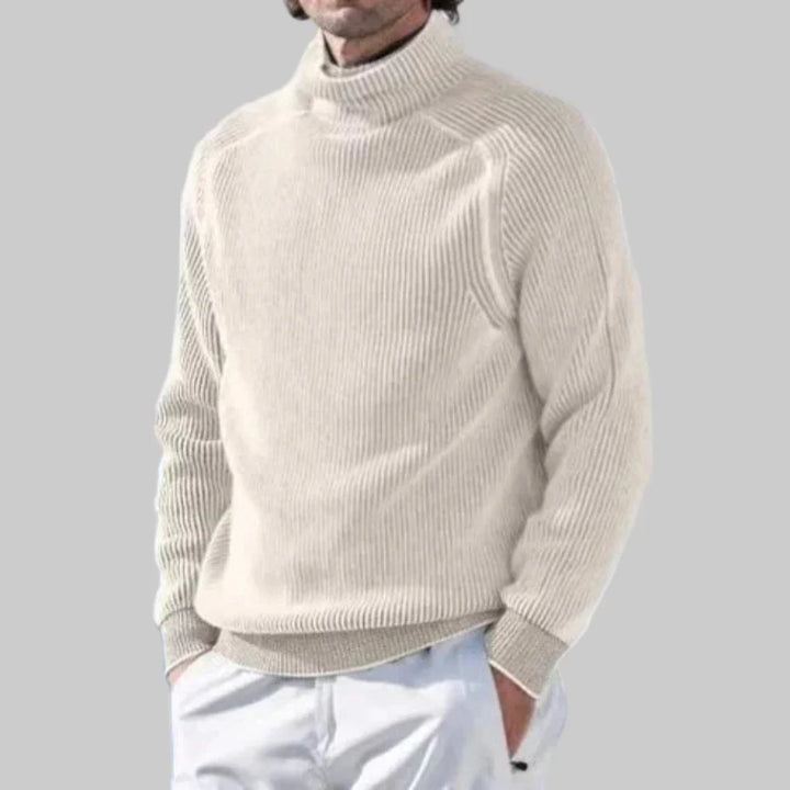 Maglione Collo Alto Uomo Elegante Unito
