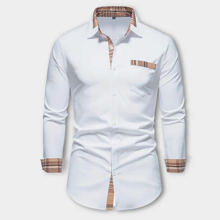 Camicia raffinata con dettagli a quadri