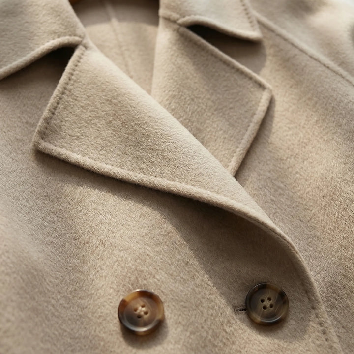 Wintelle - Cappotto da donna al ginocchio con bottoni sul davanti