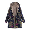Giacca lunga con zip e motivo floreale
