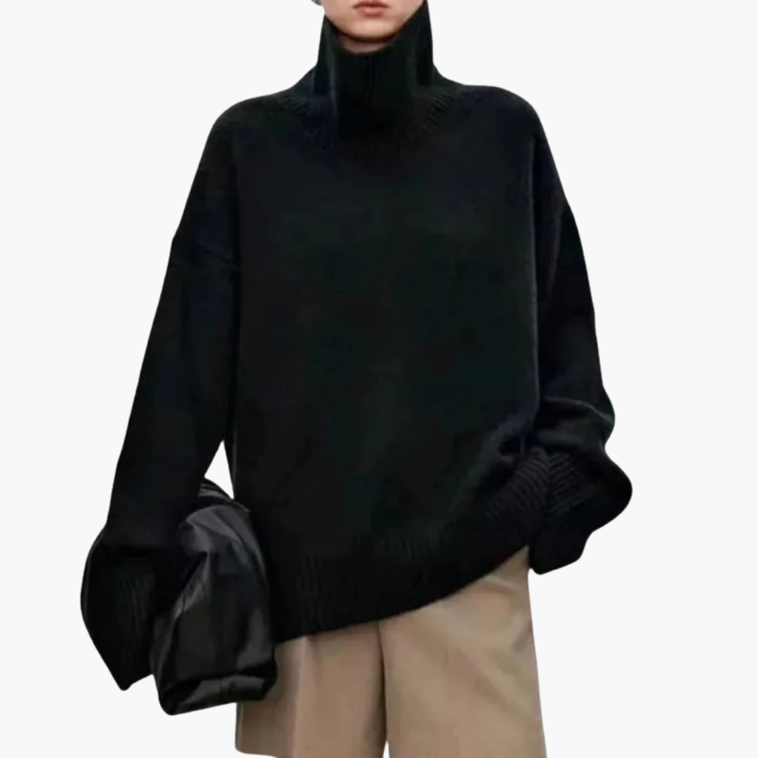 Maglione oversize a collo alto da donna
