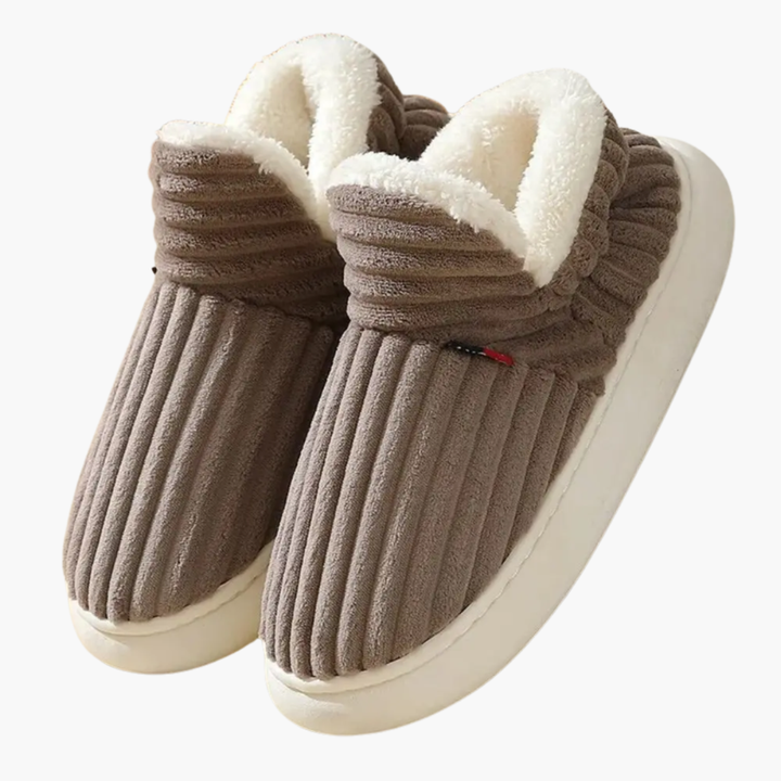 Pantofole in Pile da Donna – Calzature da Interno Ribattute