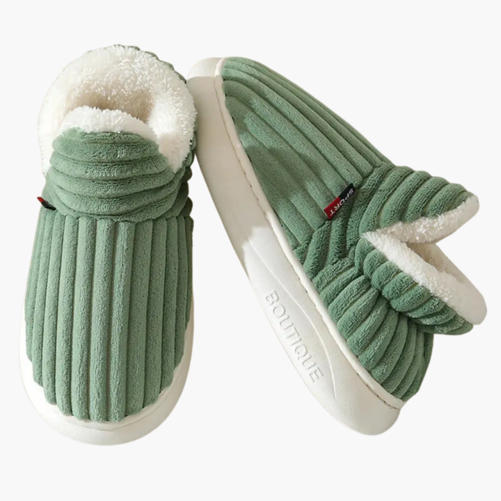 Pantofole in Pile da Donna – Calzature da Interno Ribattute