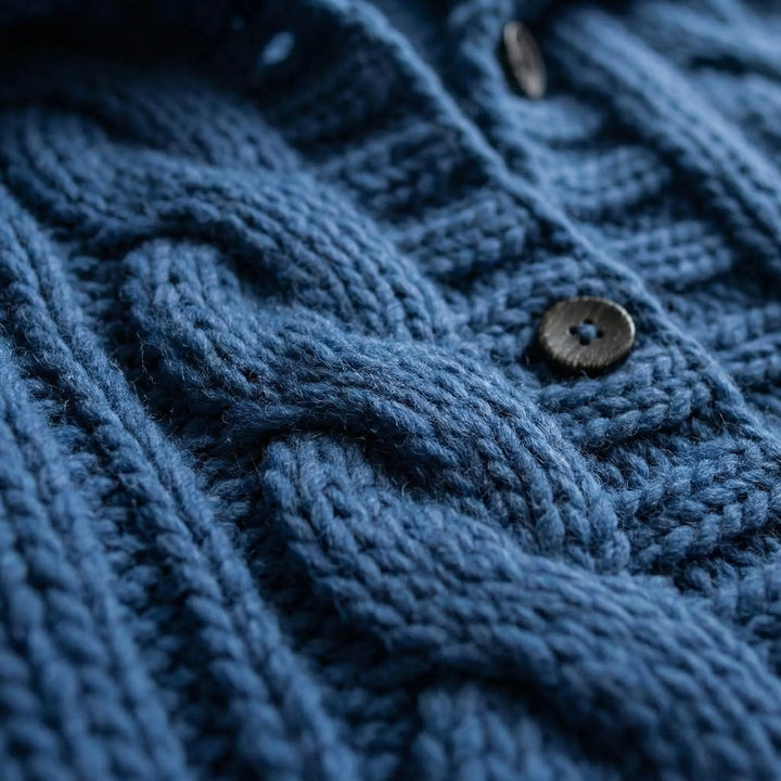 Wovenza - Cappotto lungo con cappuccio a trecce