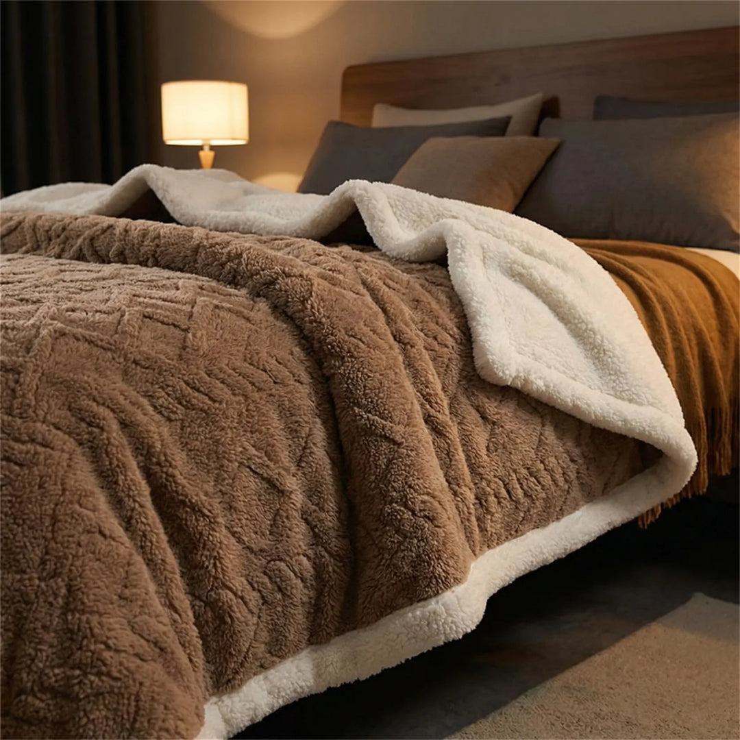 Wyntherr - Coperta invernale spessa e morbida a doppia faccia