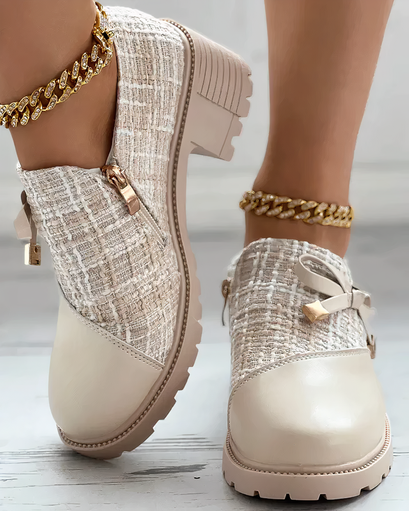 Décolleté slip-on con dettagli in pizzo da donna