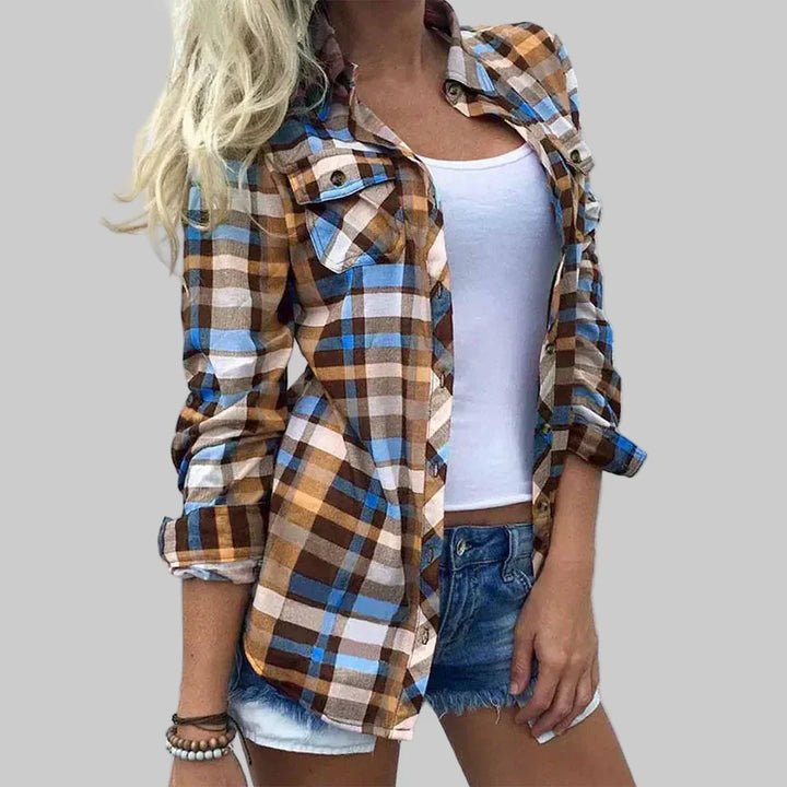 Blusa da Donna con Design a Quadri Timeless