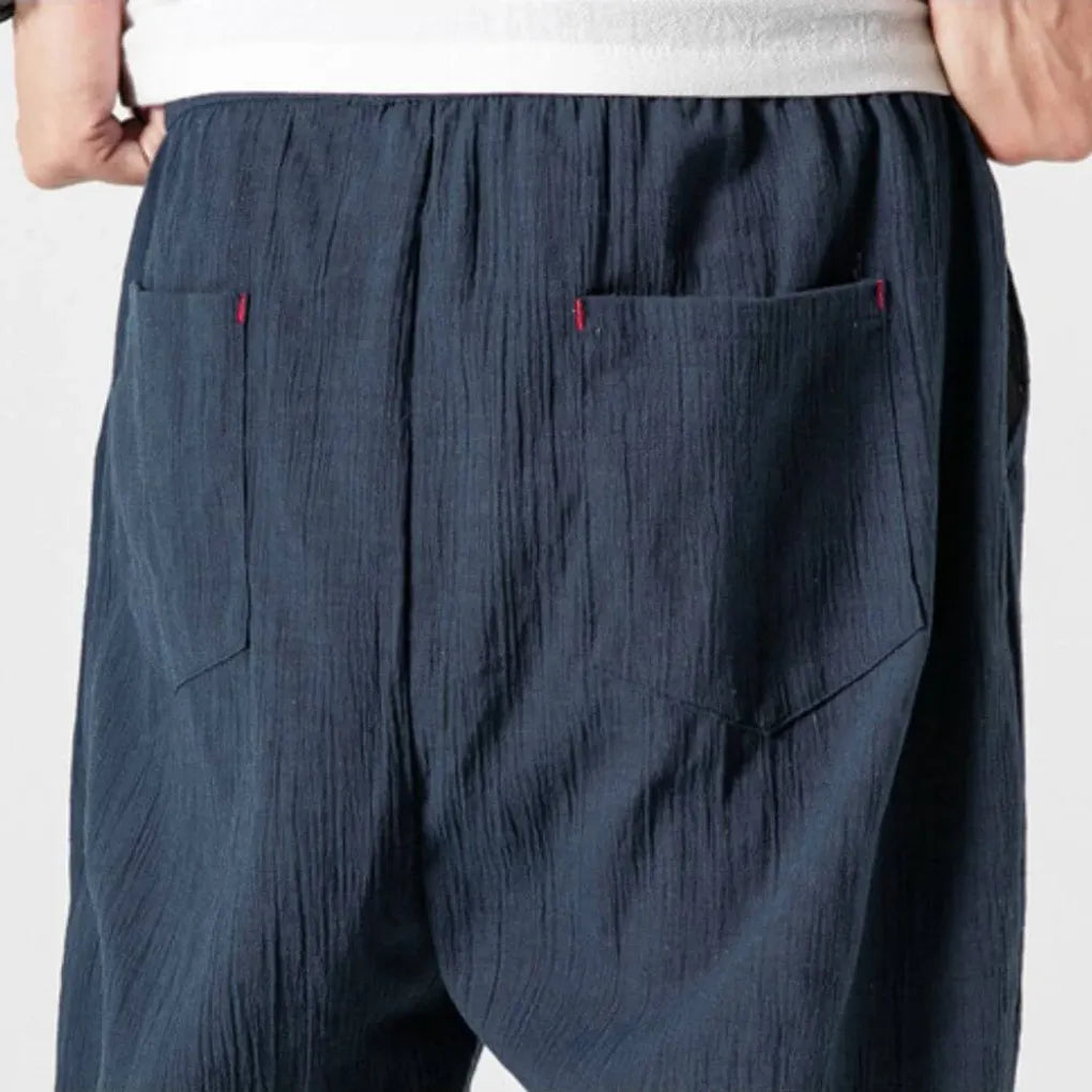 Pantaloni Comfort in Cotone-Lino per Uomo – Leggeri per Tutti i Giorni