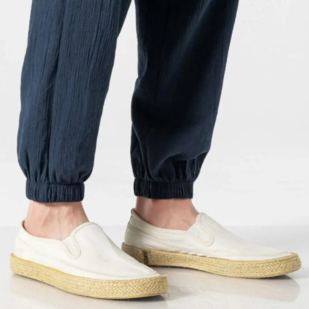 Pantaloni Comfort in Cotone-Lino per Uomo – Leggeri per Tutti i Giorni