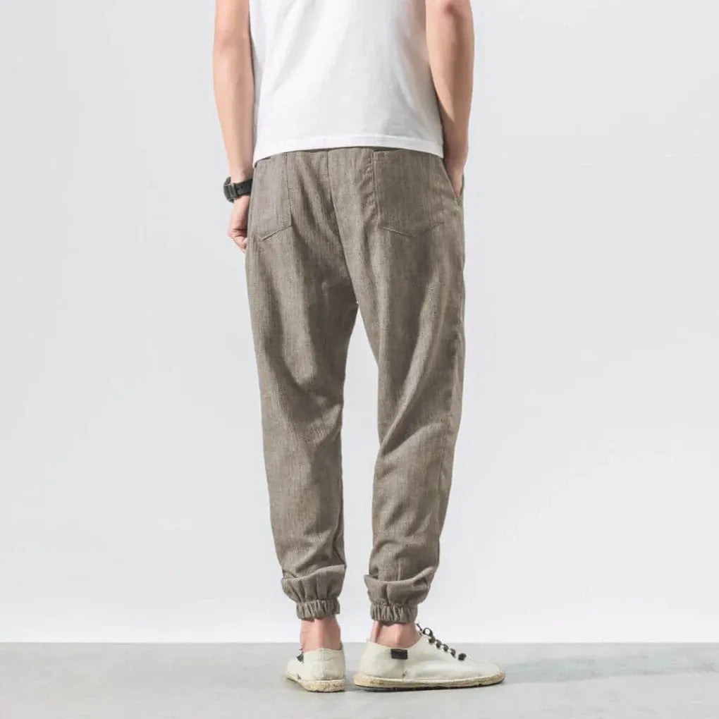 Pantaloni Comfort in Cotone-Lino per Uomo – Leggeri per Tutti i Giorni