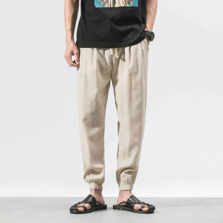 Pantaloni Comfort in Cotone-Lino per Uomo – Leggeri per Tutti i Giorni