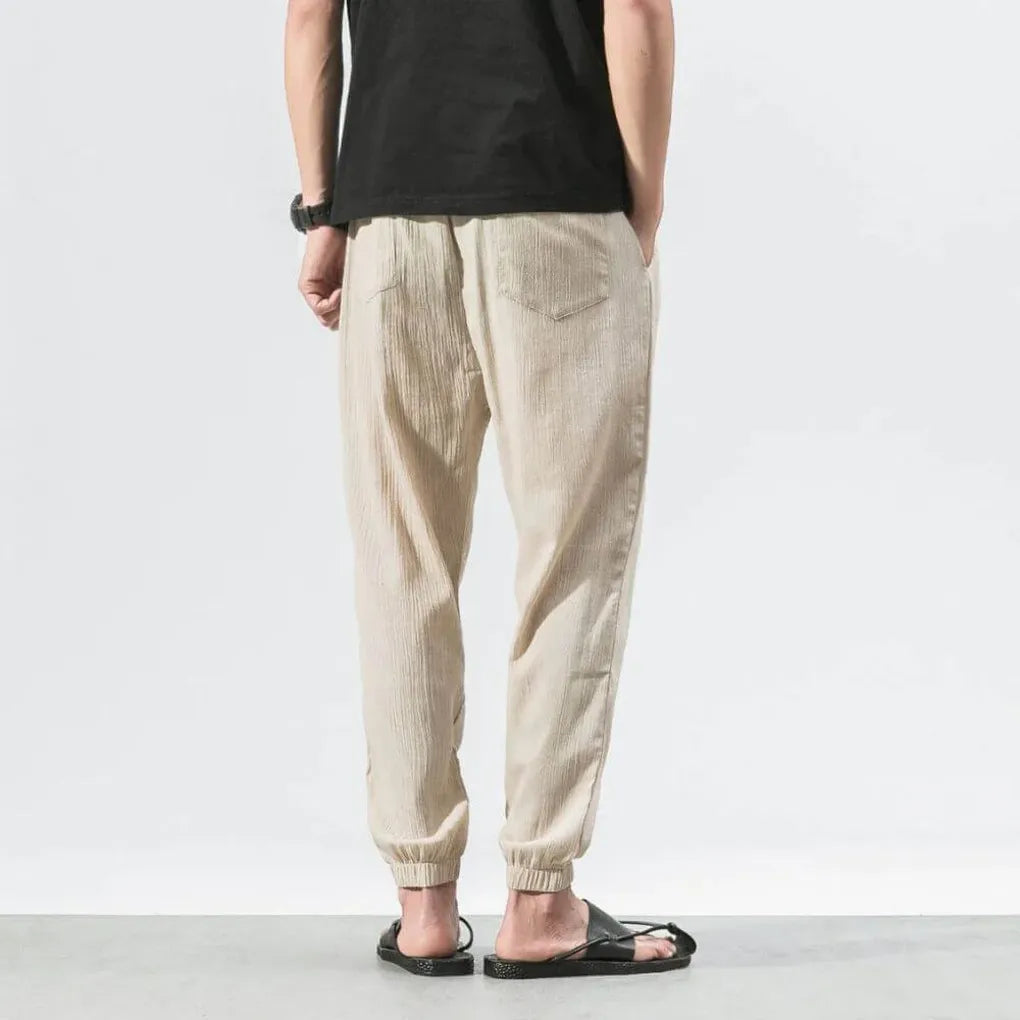 Pantaloni Comfort in Cotone-Lino per Uomo – Leggeri per Tutti i Giorni