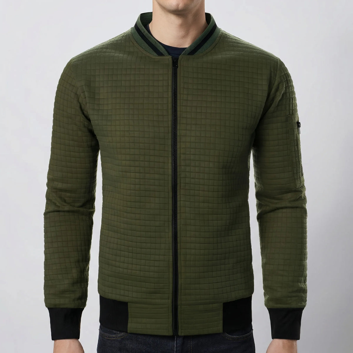 Maglione Padded a Mezzo Zip per Uomo
