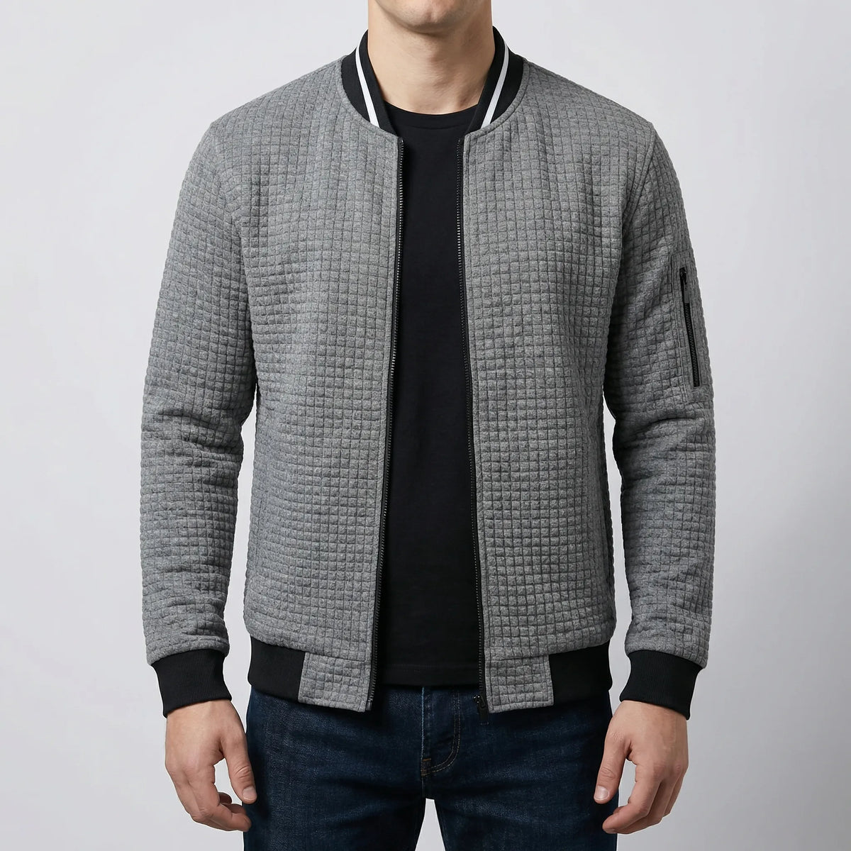 Maglione Padded a Mezzo Zip per Uomo