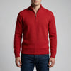 Maglione a Mezzo Zip con Collo Alto per Uomini