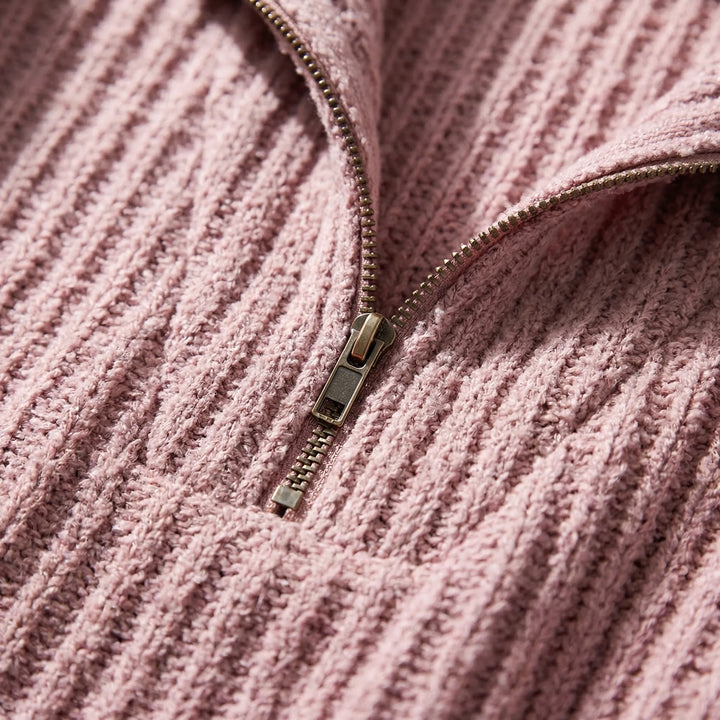 Zivelle - Pullover con mezza zip e collo alto