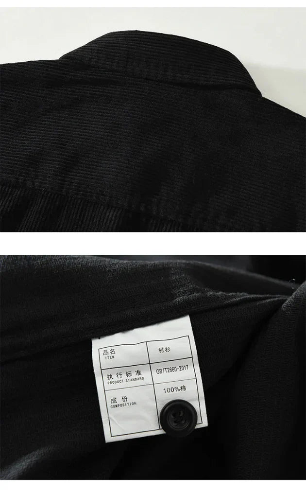 Camicia Vintage da Uomo a Maniche Lunghe Stile Classico con Appello Senza Tempo