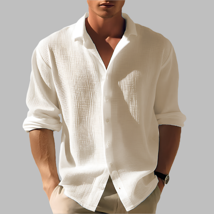 Camicia Leggera in Cotone e Lino per Uomo