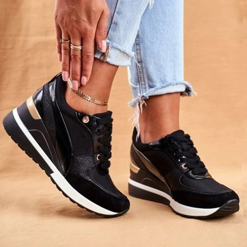 Sneakers in maglia leggere con sostegno plantare e memory foam