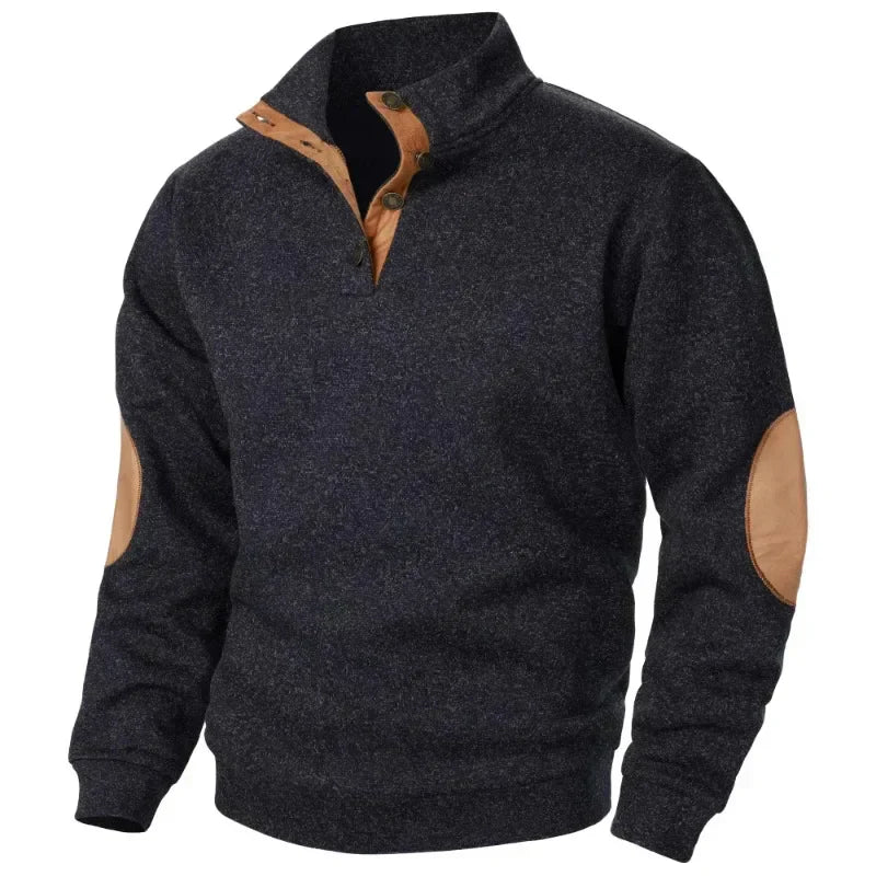 Felpa da uomo con scollo a V per lo stile outdoor e casual