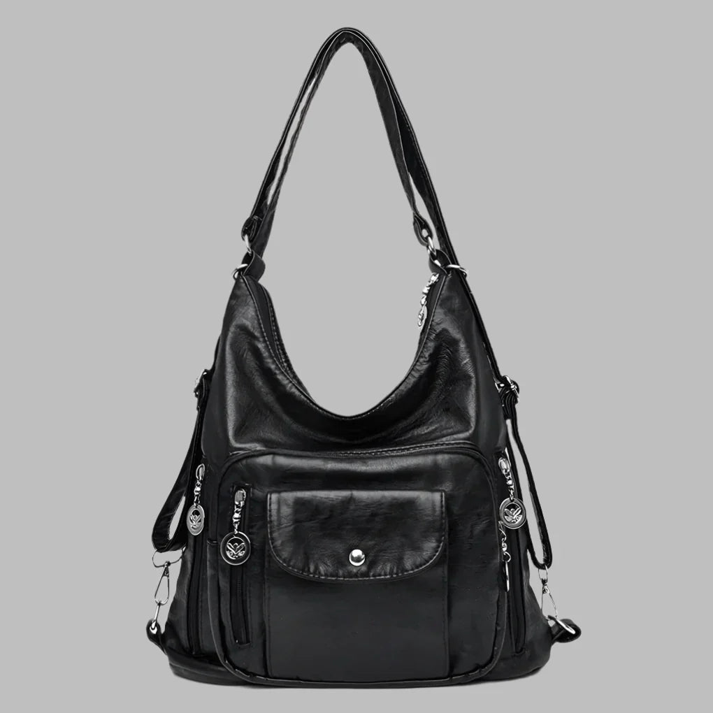 Borsa a spalla in pelle premium da donna