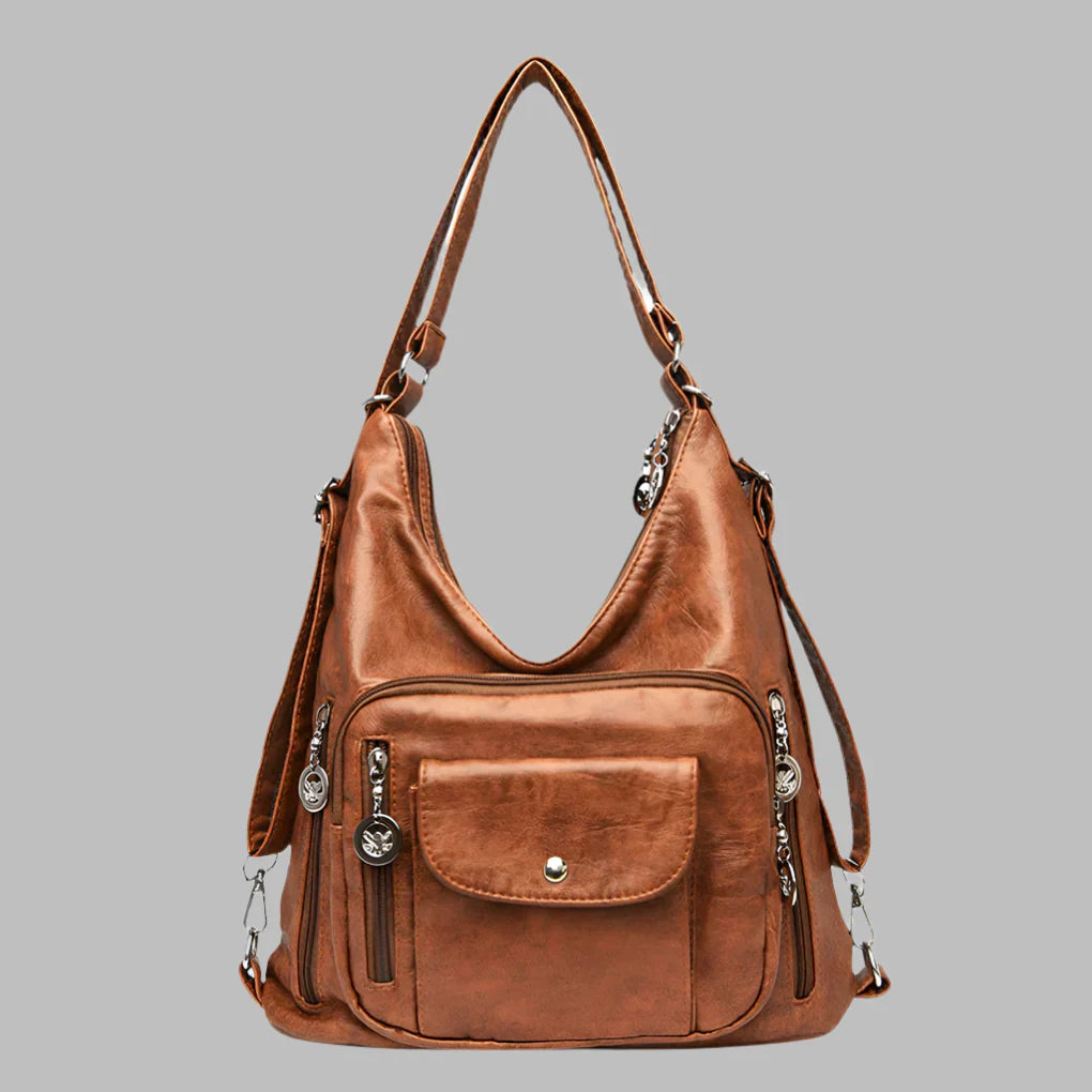 Borsa a spalla in pelle premium da donna