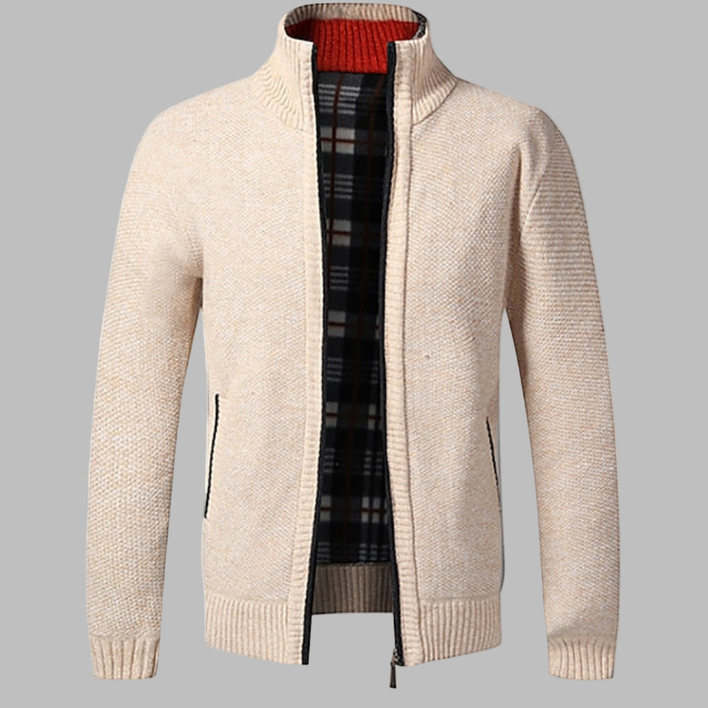 Maglione in Maglia con Zipper per Uomini