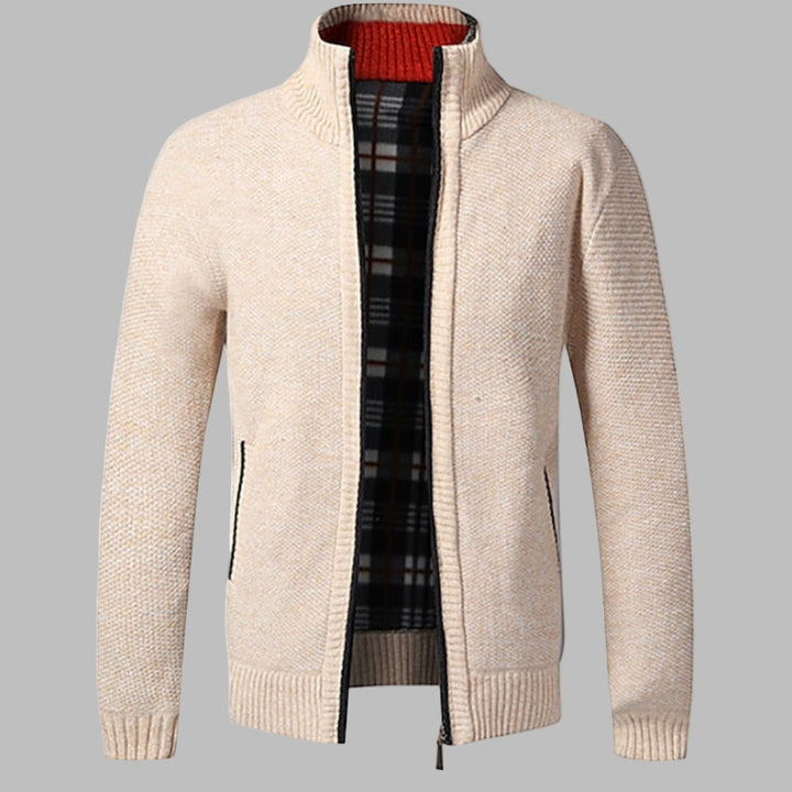 Maglione in Maglia con Zipper per Uomini
