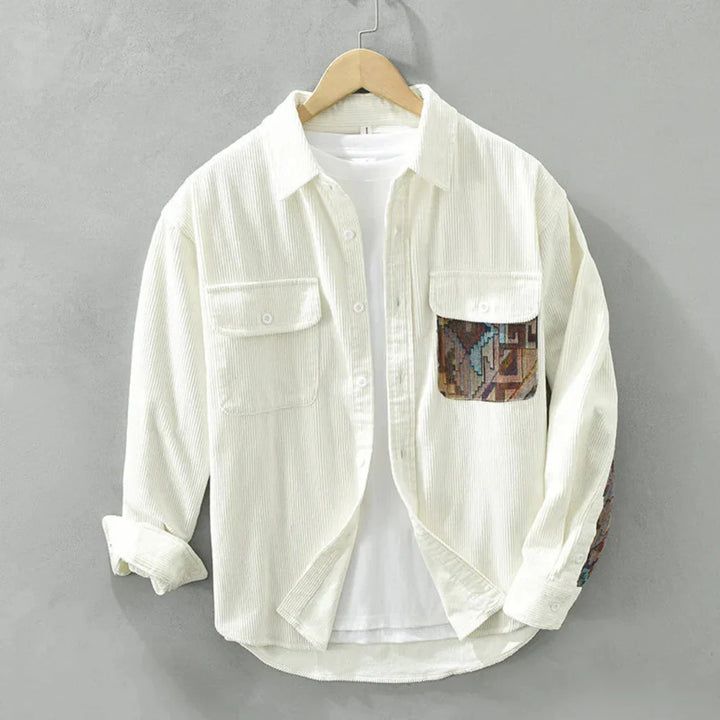 Camicia Vintage da Uomo a Maniche Lunghe Stile Classico con Appello Senza Tempo