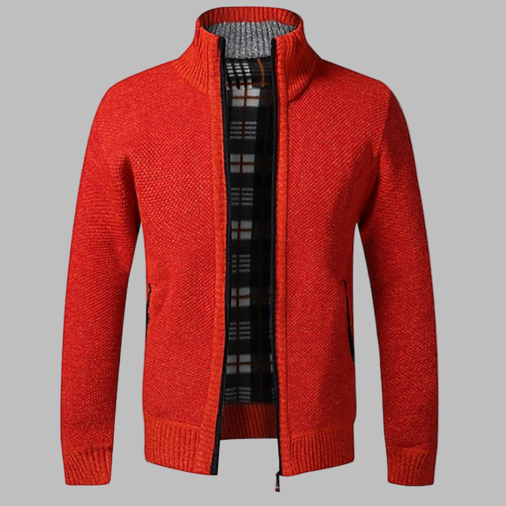 Maglione in Maglia con Zipper per Uomini