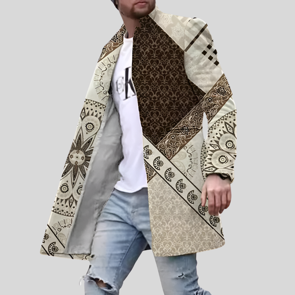 Cappotto Street Print – Giacca Casual e Regolabile da Uomo