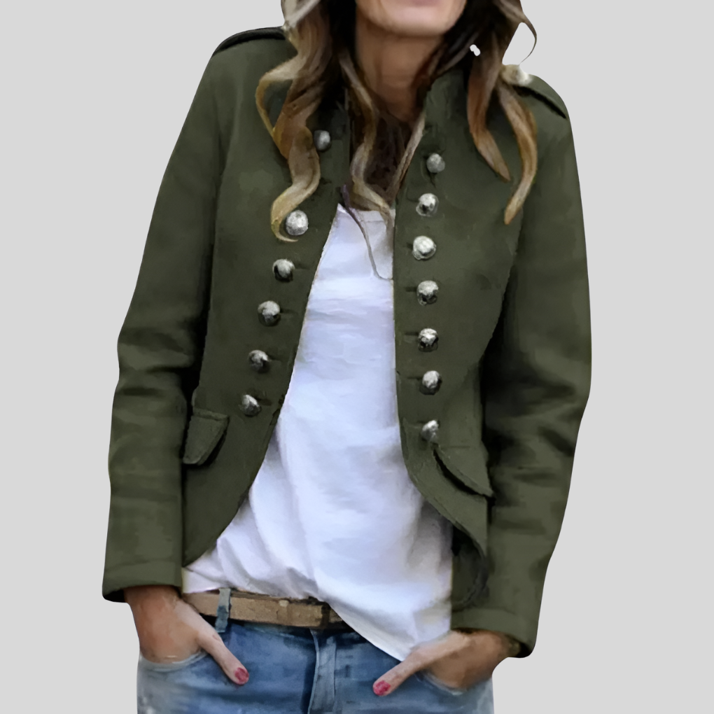 Giacca in Wool-like a Doppio Petto per Donne