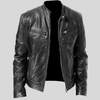 Giacca Motociclista in Pelle Rugged per Uomini
