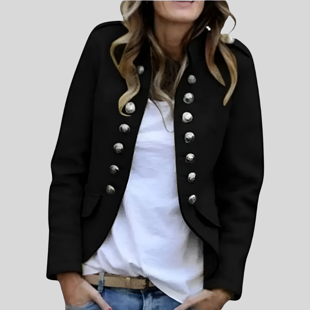 Giacca in Wool-like a Doppio Petto per Donne