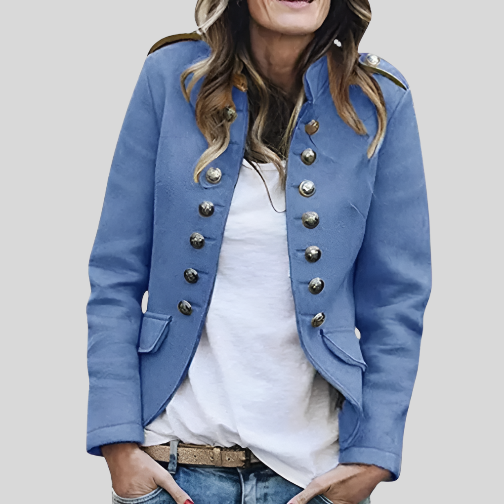 Giacca in Wool-like a Doppio Petto per Donne