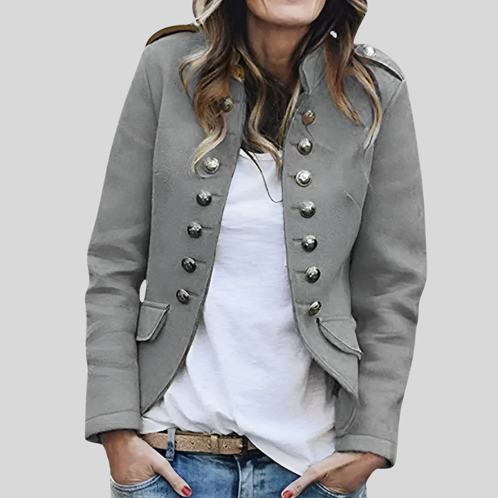Giacca in Wool-like a Doppio Petto per Donne