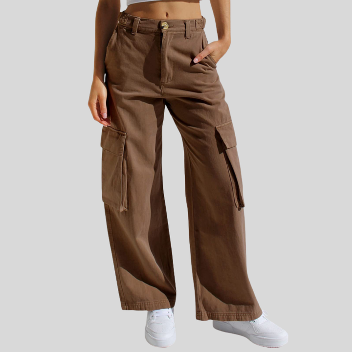 Jeans Cargo Alti in Vita Trendy per Donne
