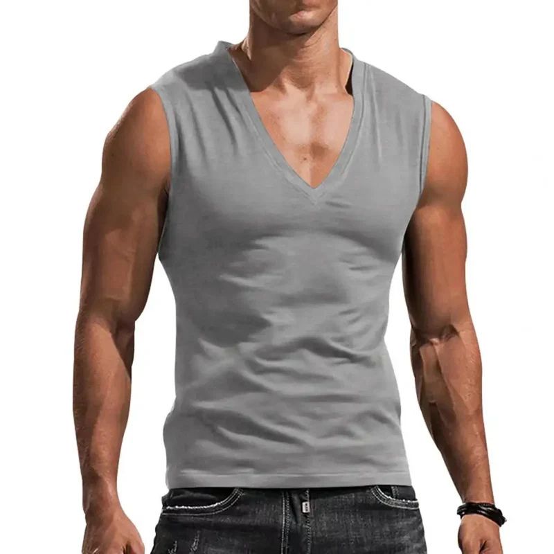 T-shirt senza maniche sagomata da uomo