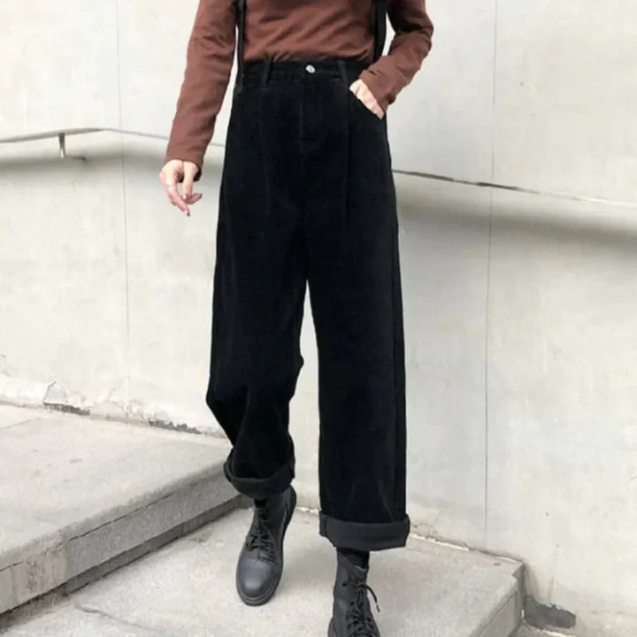 Pantaloni in Corduroy da Donna – Tessuto Ricco con Margine Casual