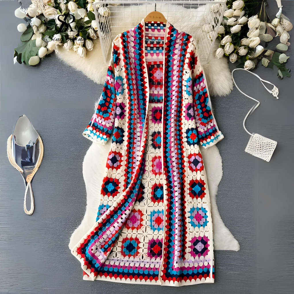 Cardigan colorato Corrie Long