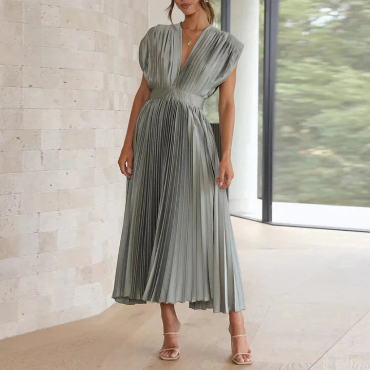 Abito senza maniche moderno a V per donna – Stile chic giorno a sera