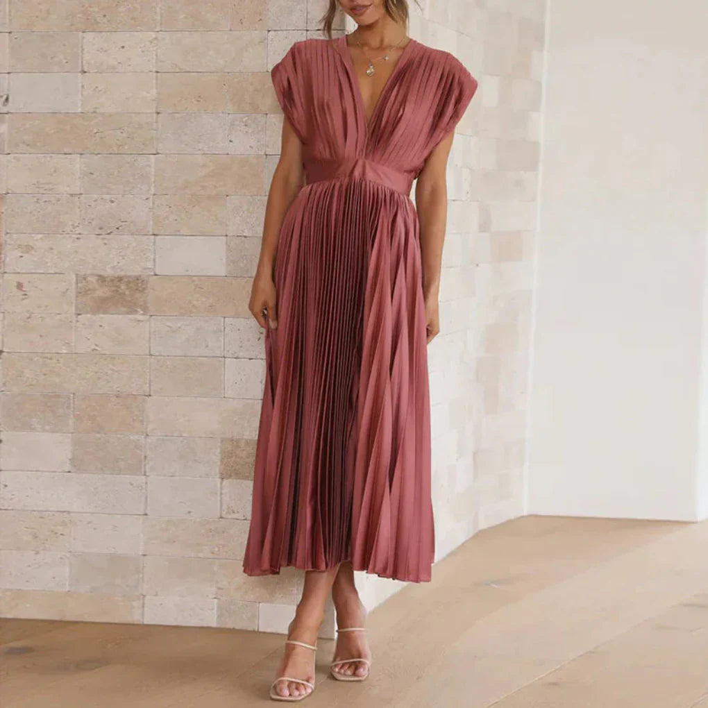 Abito senza maniche moderno a V per donna – Stile chic giorno a sera