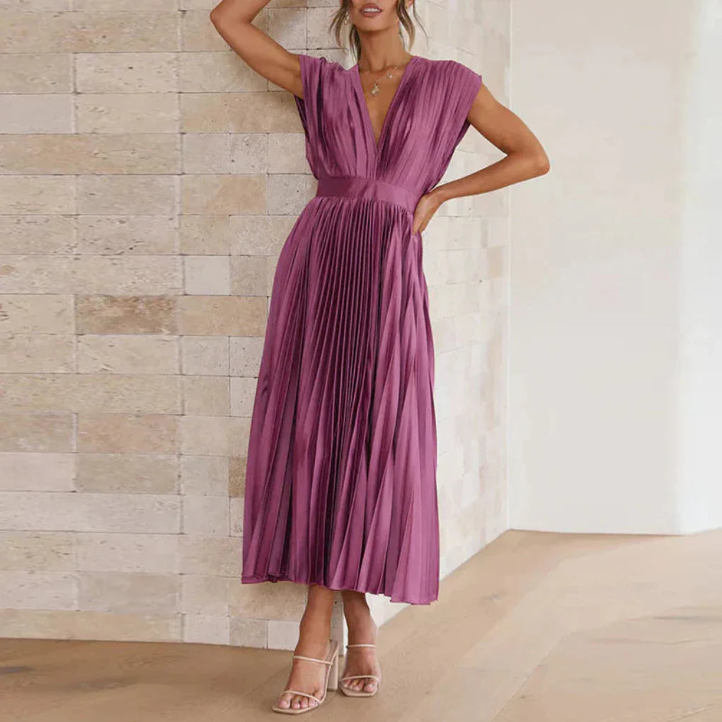 Abito senza maniche moderno a V per donna – Stile chic giorno a sera