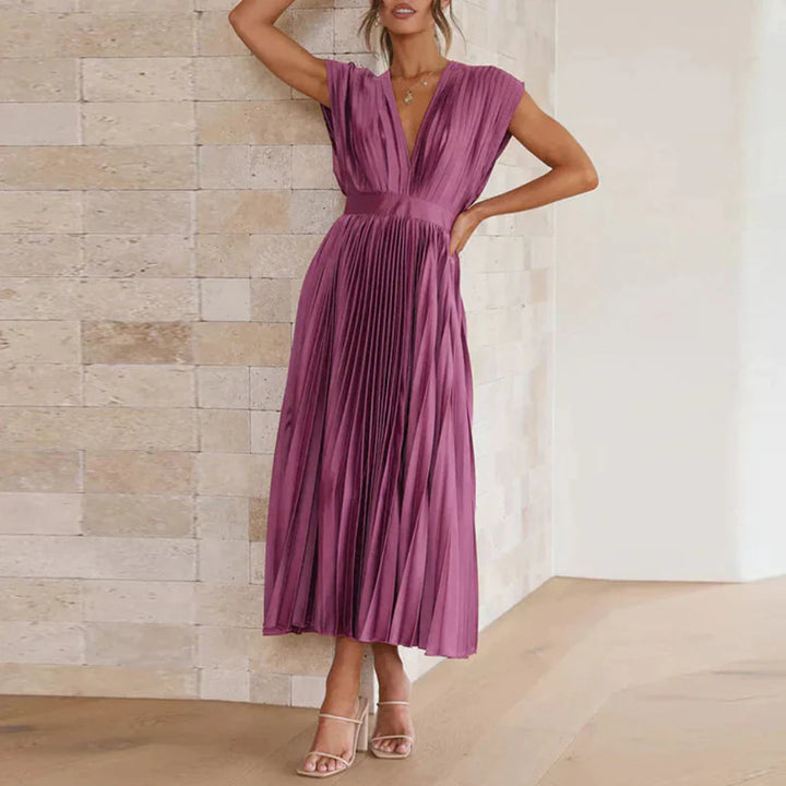 Abito senza maniche moderno a V per donna – Stile chic giorno a sera